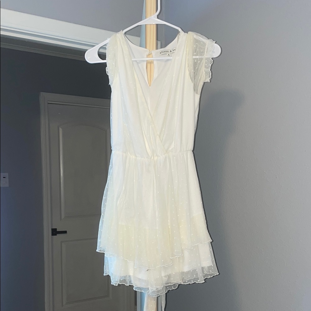 Elegant White Layered Dress